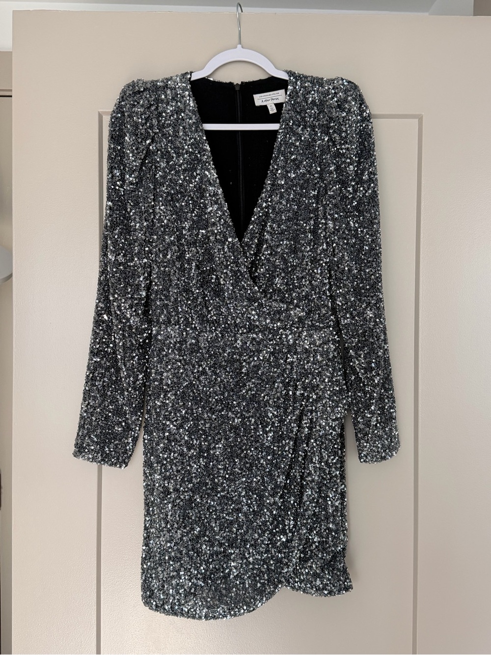 & Other Stories Silver Sequin Dress